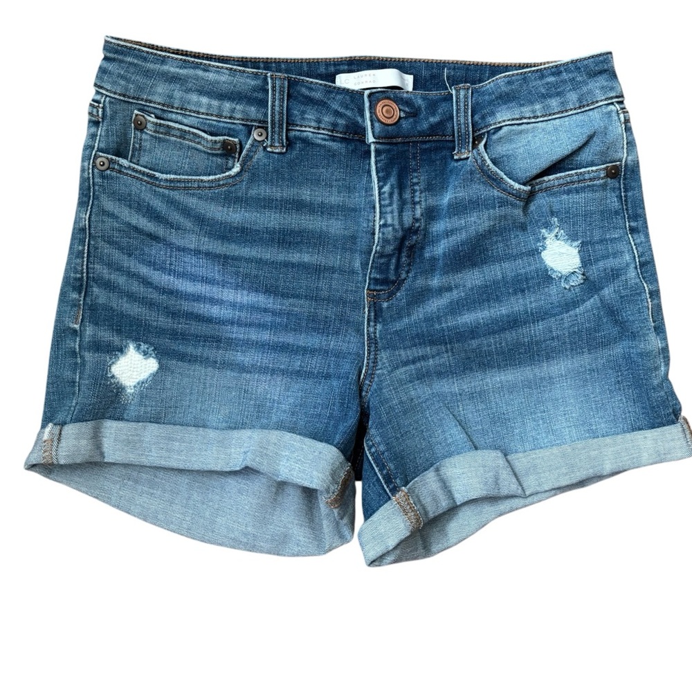 Lot of 3 LC Lauren Conrad Distressed Blue Jean Shorts Size 8 Summer Basics